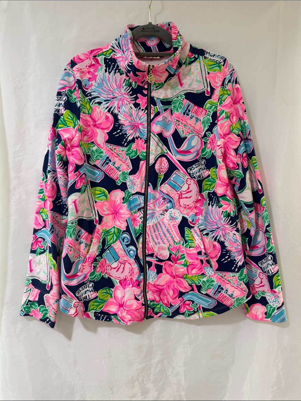 Lilly Pulitzer medium Leona zip up jacket Honda classic golf